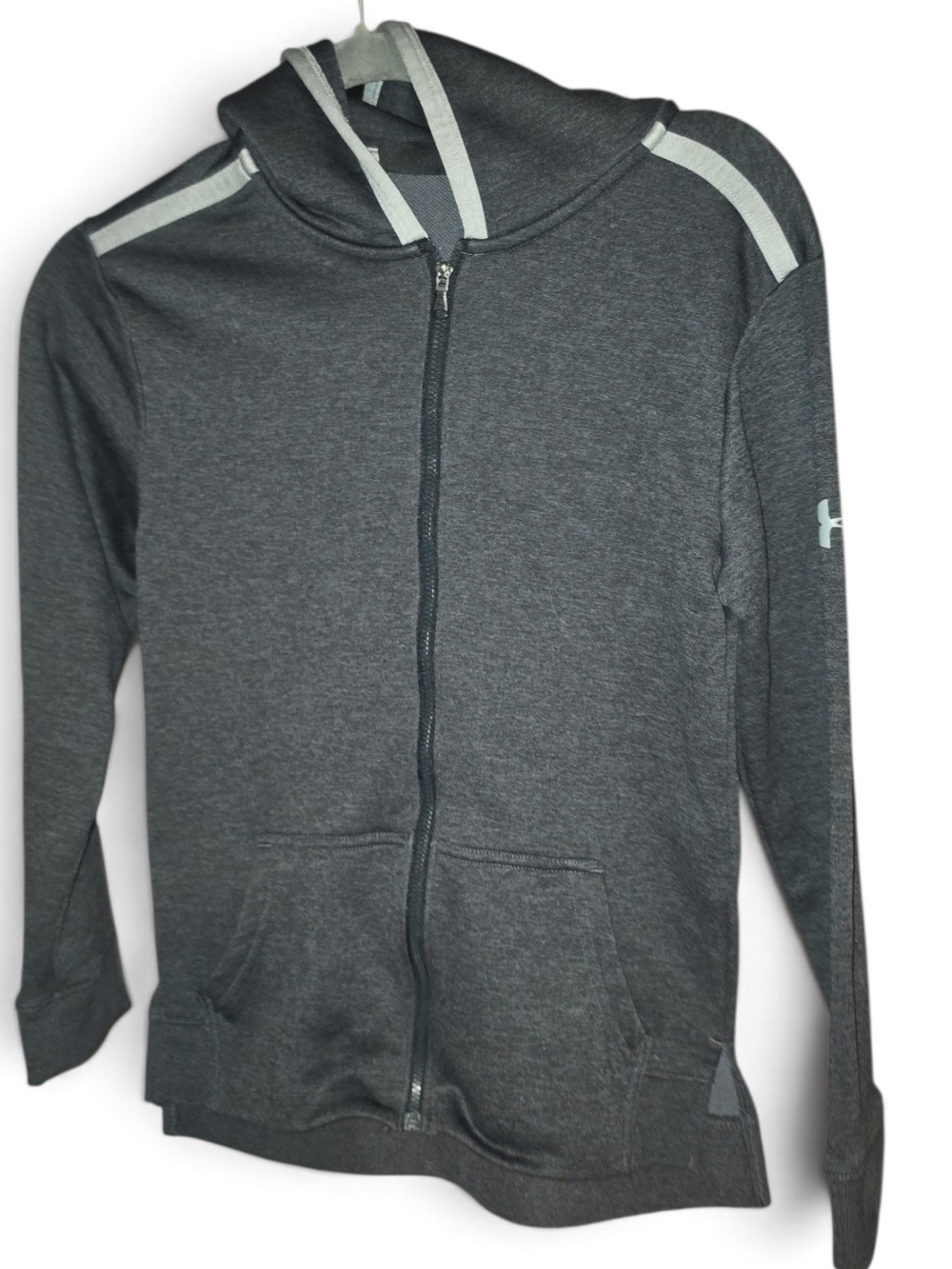 Cold Gear Under Armour Kids' Gray Full-Zip Hoodie Jacket
